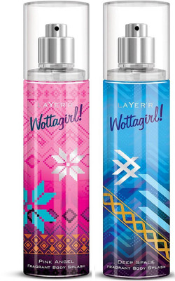 

Layer Shot 1 Pink Angel & 1 Deep Space Deodorant Spray - For Women(270 ml, Pack of 2)