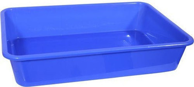 KUBER INDUSTRIES 1 Compartments Plastic Plastic Big size Fruit/Vegetable/Stationary Tray (Blue) Set of 1 Pc(Blue)