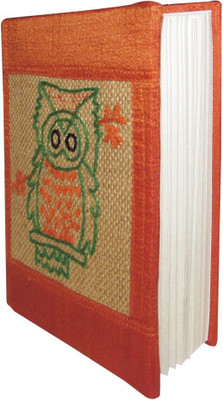 

Indha Craft A5 Diary(Owl Embroidery, Brown, Orange)