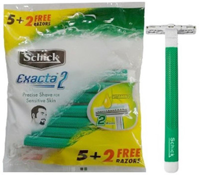 

Schick Exacta2 (American) for Men Sensitive Skin Disposable Razor 5+2 free razor(Pack of 7)