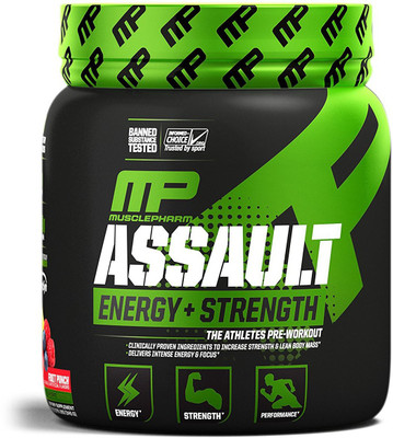 MusclePharm Assault Energy + Strength (Fruit Punch) - 345g Energy Drink(Fruit Punch Flavored)