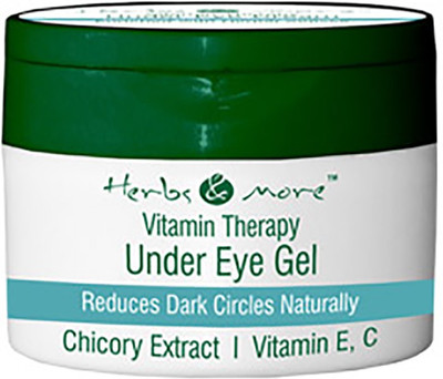 

Herbs and More Vitamin Therapy Under Eye Gel | Cocoa Extract | Chicory Flower Extract | Vitamin E | Vitamin C | Reduce dark circles naturally | 100 % natural extracts(50 g)