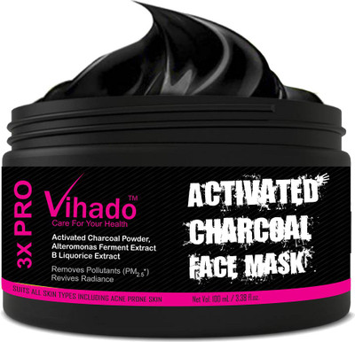 

vihado Glow Face Mask for Oily/Normal Skin, 100 ml with Argan Oil and Vitamin E - Paraben Free (Pack of 1)(100 ml)