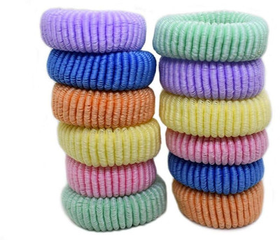 

Pooja Trendz 12 Pcs Big Size Woolen Thread Mixed Color Cotton Hair Bands/Ponytail Holder. Hair Band(Multicolor)