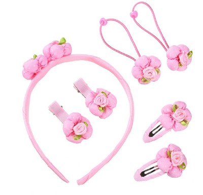 

sparkleandtwinkle 7 pieces hair band set in pink Hair Accessory Set(Pink)