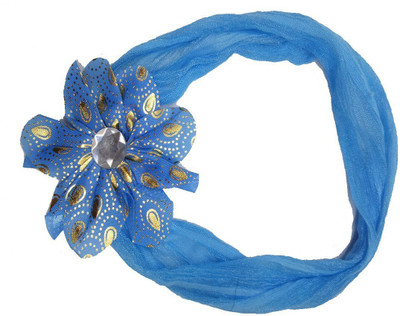 

NERR Headband for Baby Girl Ribbon Flower Headband Hair Band Head Band (color may vary) Rubber Band (Multicolor) Hair Band(Blue)