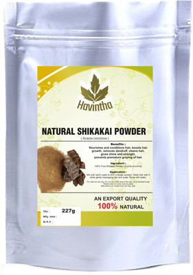 

Havintha Natural Shikakai for natural cleanser and conditioner. Adds Shine and softness to hair(227 g)