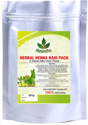 

Havintha Natural Herbal Henna 11 Herbs Mix Hair ,(227 g)