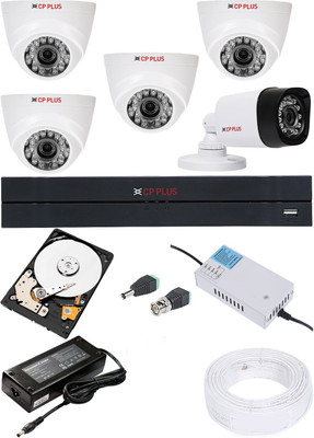 CP PLUS CP PLUS CP-UVR-0801E1-V4 8CH DVR AND CP-USC-TA24L2-0360 2.4MP BULLET CAMERA 012NO, CP-USC-DA24L2-0360 2.4MP DOME CAMERA 04PCS,AND 1TB SATA HARD DISK,WITH COMBO KIT. Security Camera(1 TB, 8 Channel)