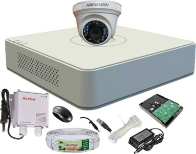 HIKVISION Hikvision Turbo Hd Combo SET 09 DVR DS-7A04HGHI-F1/N OR DS-7A04HGHI -F1/ECO DOME CAMERA 1PCS 90 METAR CABLE 500 GB HDD CAMBO KIT Security Camera(500 GB, 4 Channel)