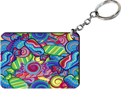 Her Rang Abstract Print Key Chain