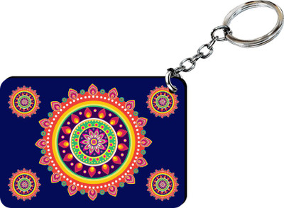 

Her Rang Blue Rangoli Design Key Chain