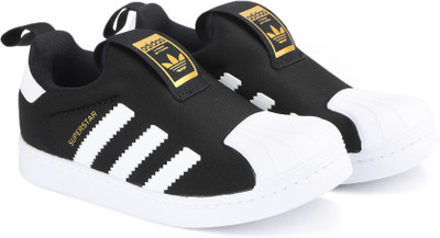 

ADIDAS ORIGINALS Boys & Girls Slip on Sneakers(Black, Cblack/ftwwht/goldmt