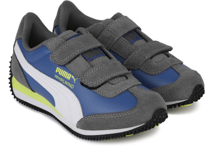 

Puma Boys & Girls Velcro Running Shoes(Blue, Turkish sea-quiet shade