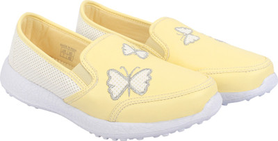 

KazarMax Boys & Girls Slip on Sneakers(Yellow, Lemon butterfly