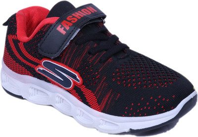 

FEETWELL Boys Velcro Sneakers(Red