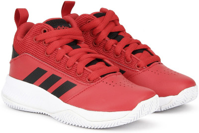 

ADIDAS Boys & Girls Lace Basketball Shoes(Red, Scarle/cblack/ftwwht