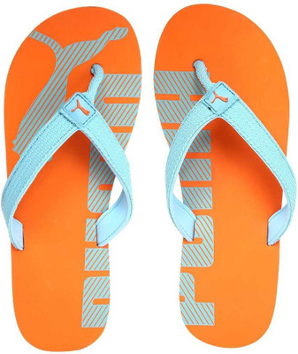 

Puma Boys & Girls Slip On Slipper Flip Flop(Blue, Island paradise-vibrant orange