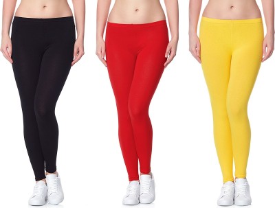 Lili Ankle Length Western Wear Legging(Red, Black, Yellow, Solid)