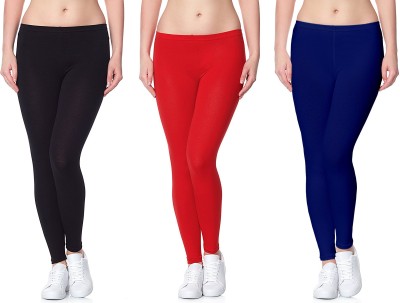 Lili Ankle Length Western Wear Legging(Red, Blue, Black, Solid)