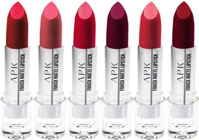 

APK Enrich Lipstick PK34C Pack of 6(Multicolor, 4.7 ml)
