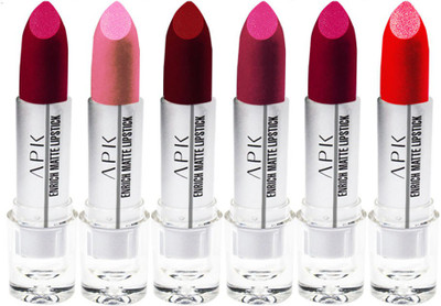 

APK Enrich Lipstick PK34D Pack of 6(Multicolor, 4.7 ml)