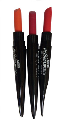 

ADS Velvet Lipstick Pack of 3Shade-J(Multicolor, 8 g)