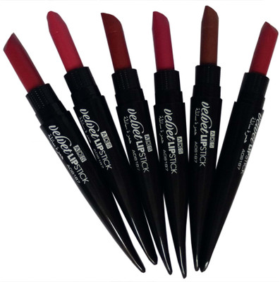 

ADS Velvet Lipstick Pack of 6Shade-F(Multicolor, 8 g)