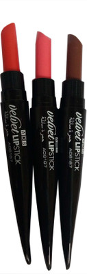 

ADS Velvet Lipstick Pack of 3Shade-B(Multicolor, 8 g)