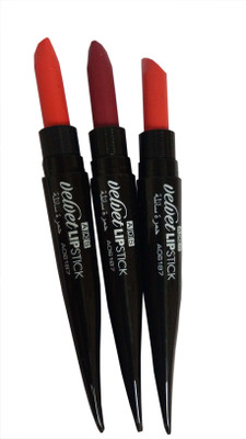 

ADS Velvet Lipstick Pack of 3Shade-F(Multicolor, 8 g)