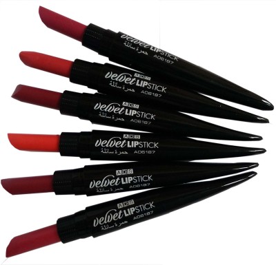 

ADS Velvet Lipstick Pack of 6Shade-A(Multicolor, 8 g)