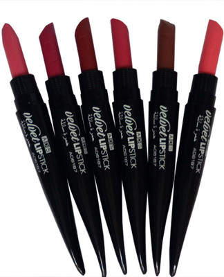 

ADS Velvet Lipstick Pack of 6Shade-G(Multicolor, 8 g)