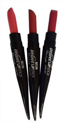 

ADS Velvet Lipstick Pack of 3Shade-E(Multicolor, 8 g)