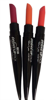 

ADS Velvet Lipstick Pack of 3Shade-D(Multicolor, 8 g)
