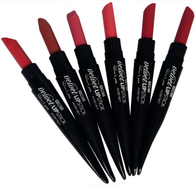

ADS Velvet Lipstick Pack of 6Shade-E(Multicolor, 8 g)