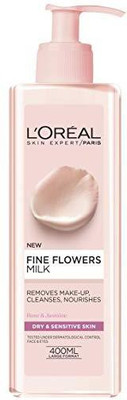 

L'Oreal Paris fine flower cleansing milk 400ml Makeup Remover(.400 ml)