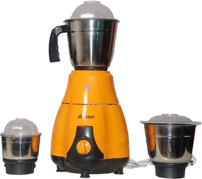 A Star 550 Watt with 3 Jars Juicer 550 W Mixer Grinder(Orange, 3 Jars)