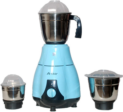 

A Star 550 Watt with 3 Jars Juicer 550 W Mixer Grinder(Blue, 3 Jars)