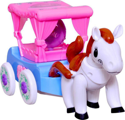 

lifestylesection Flashing Horse Carriage Musical Toy with Rotating Light (Multicolor)(Multicolor)