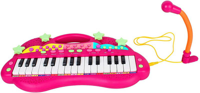 

Hey Music Keyboard Piano with Microphone Toy for Girls(Pink)