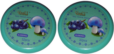 

Glam 21 Nail Paint Remover Pads, Wet Wipes (Nail Polish Reducer) Blue Berries Pack Of 2(64 g)