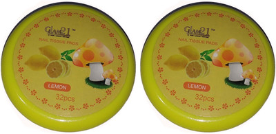 

Glam 21 Nail Paint Remover Pads, Wet Wipes (Nail Polish Reducer) Lemon Pack Of 2(64 g)