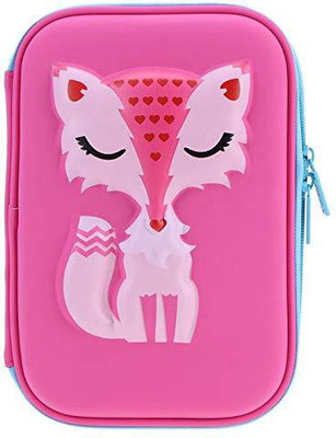 

Shopat7 1 EMBOSS FOX Art Artificial Leather Pencil Box(Set of 1, Pink)