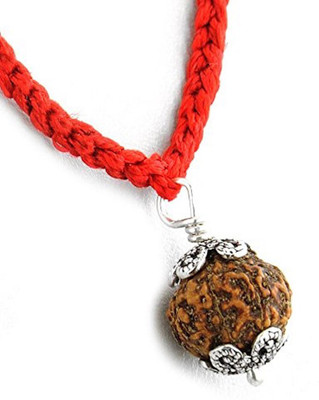 RUDRA DIVINE 9 Mukhi Rudraksha | Nine Face Rudraksha Original and Genuiun 9 Mukhi Rudraksha/Rudraksh Bead. Wood Pendant