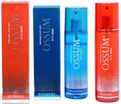 

ossum Blossom Perfumed Body Mist 115 ML + Pleasure Perfumed Body Mist 115 ML - For Men and Women ( 115 ml, Pack of 2 ) Perfume - 230 ml(For Men & Women)