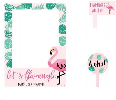 

Theme My Party Photo Frame For Your Birthday/Party - Flamingo Photo Booth Board(Party)