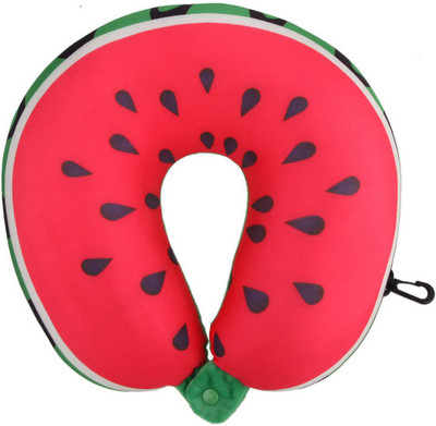 Futaba Cotton U-Shape Travel Pillow Pack of 1(Red)