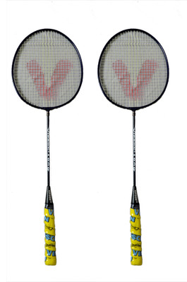 

vipson Full size Light Weight Badminton Racquet set of 2 For Kids 10 To 12 Years Multicolor Strung Badminton Racquet(G5 - 3 Inches, 350 g)