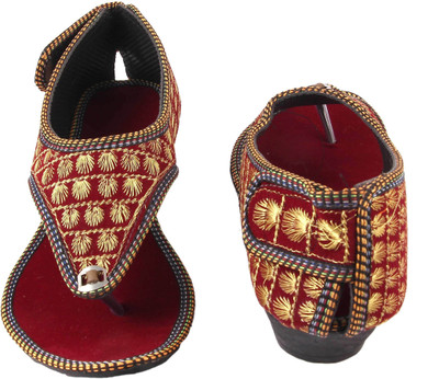 

Rangmor Women Red::gold Flats