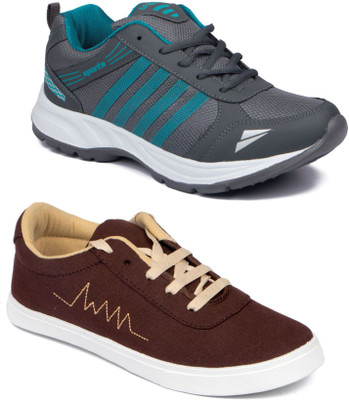 

Asian Casual shoes,Sports Shoes,Phylon Shoes,Walking shoes,Loafers,Sneakers,Traning shoes,Gym shoes, Running Shoes For Men(Grey, Multicolor